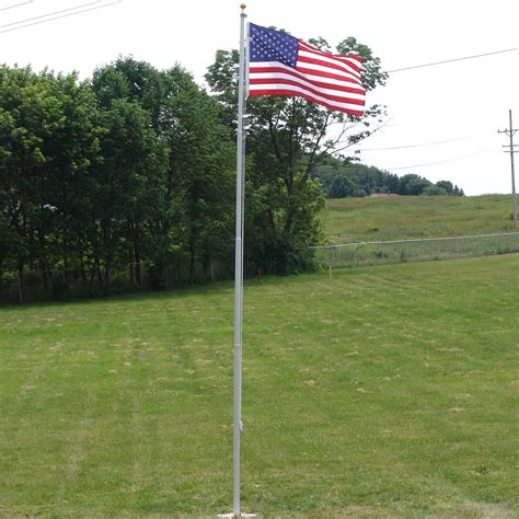 metal flag pole for house|20 ft residential flag pole.